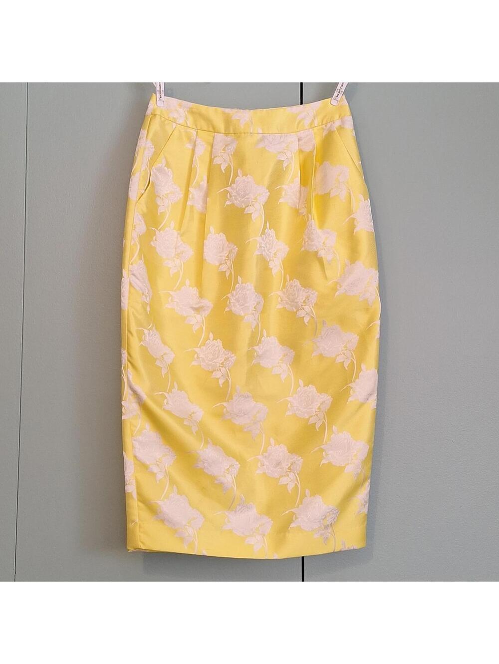 Asos Yellow And White Flower Dress Skirt Size 2